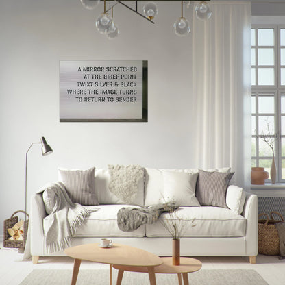 A Mirror Scratched... - 2004 - Lawrence Weiner Brushed Aluminum Print - 70x100 cm / 28x40 inches | Lawrence Weiner Aluminum Print | Lawrence Weiner Prints