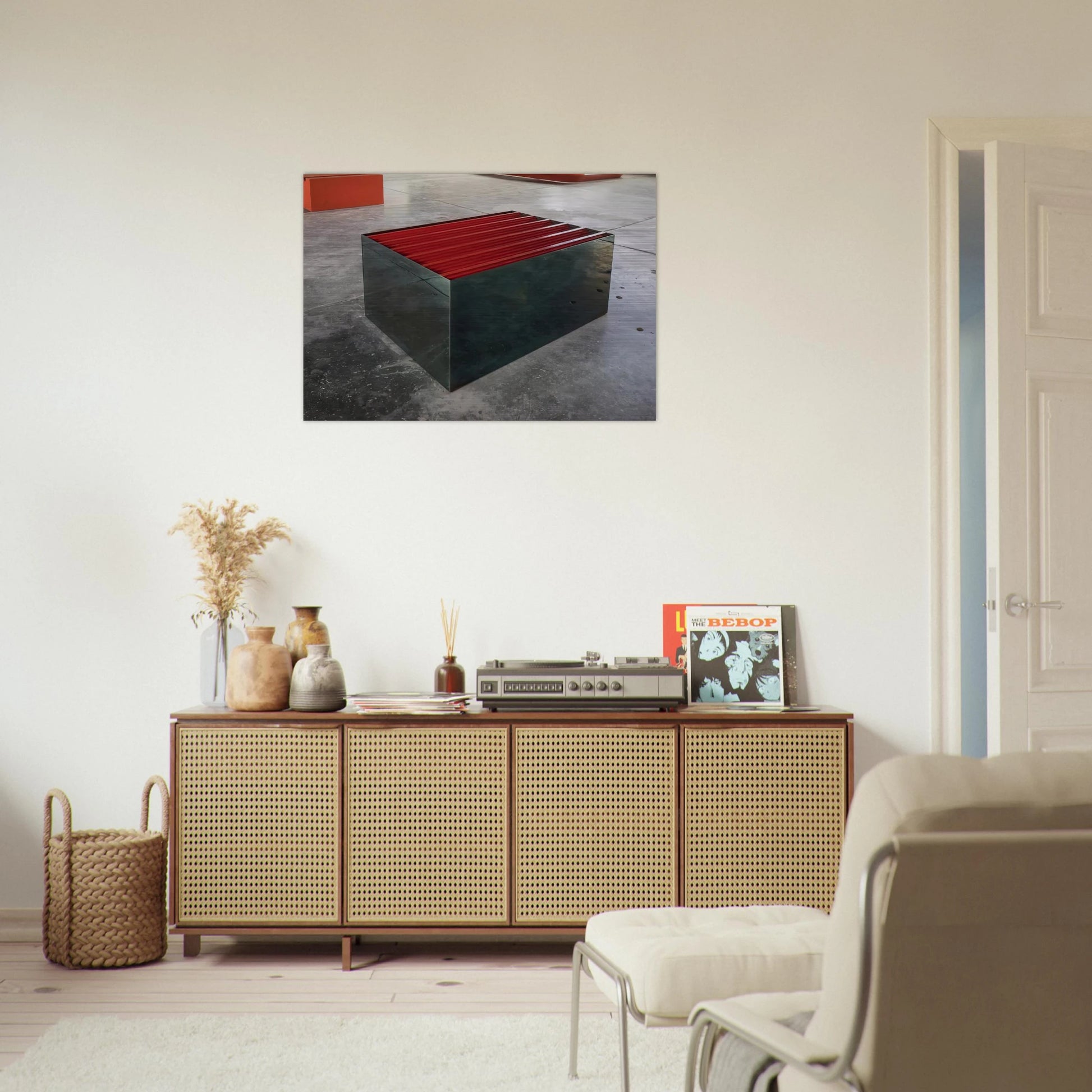 Untitled The Block - 1965 - Donald Judd Brushed Aluminum Print - 70x100 cm / 28x40 inches | Donald Judd Aluminum Print | Donald Judd Prints