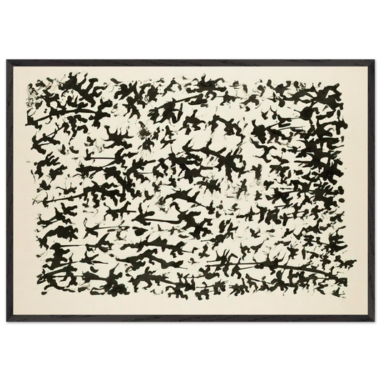 UNTITLED 7 N2 - Henri Michaux 70x100 cm / 28x40 inches Framed Art Print – Black Wooden Frame