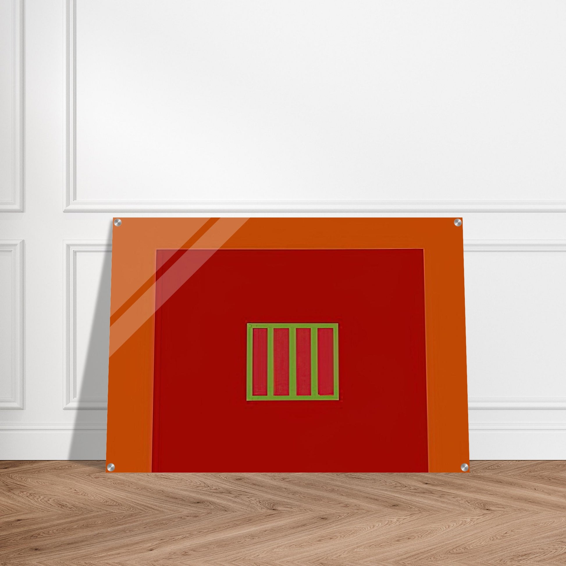 Day-Glo Prison - 1982 - Peter Halley Acrylic Print - 70x100 cm / 28x40″ inches