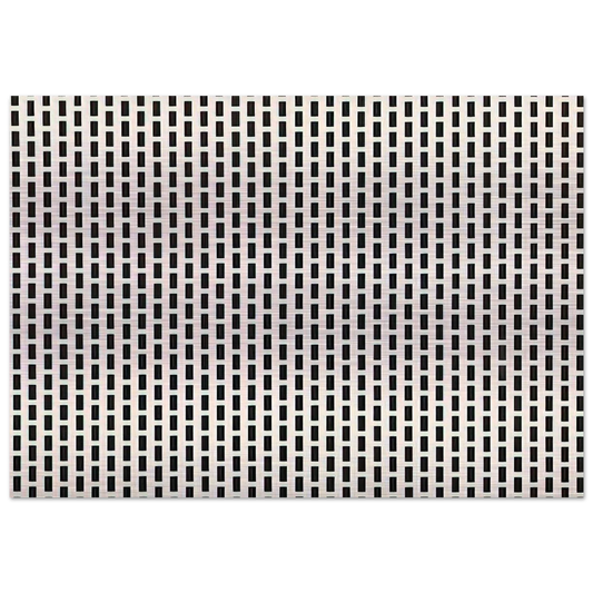 2 trames de carrés1 trame de tirets - 1975 - Francois Morellet Brushed Aluminum Print - 70x100 cm / 28x40 inches | Francois Morellet Aluminum Print | Francois Morellet Prints