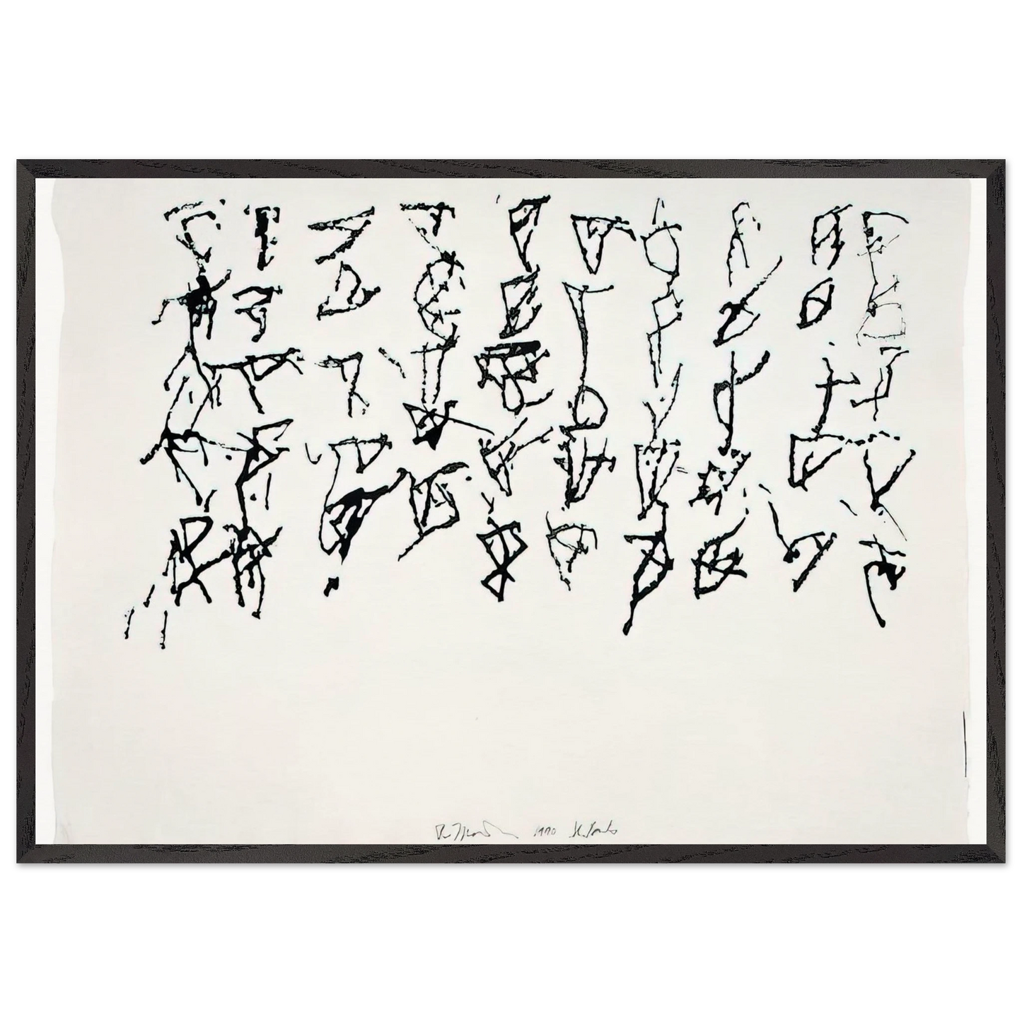 St Barts 1 - 1991 - Brice Marden 70x100 cm / 28x40 inches Framed Art Print – Black Wooden Frame