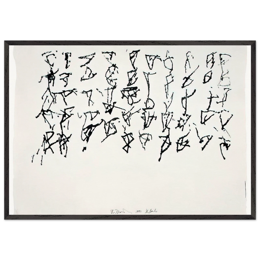 St Barts 1 - 1991 - Brice Marden 70x100 cm / 28x40 inches Framed Art Print – Black Wooden Frame