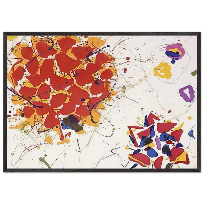 Untitled  L I88 SFE 065  - Sam Francis 70x100 cm / 28x40 inches Framed Art Print – Black Wooden Frame
