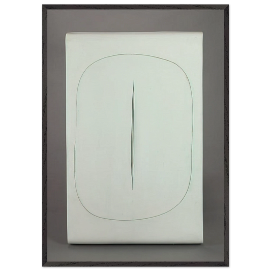 Concept Spatiale - 1968 - Lucio Fontana 70x100 cm / 28x40 inches Framed Art Print – Black Wooden Frame