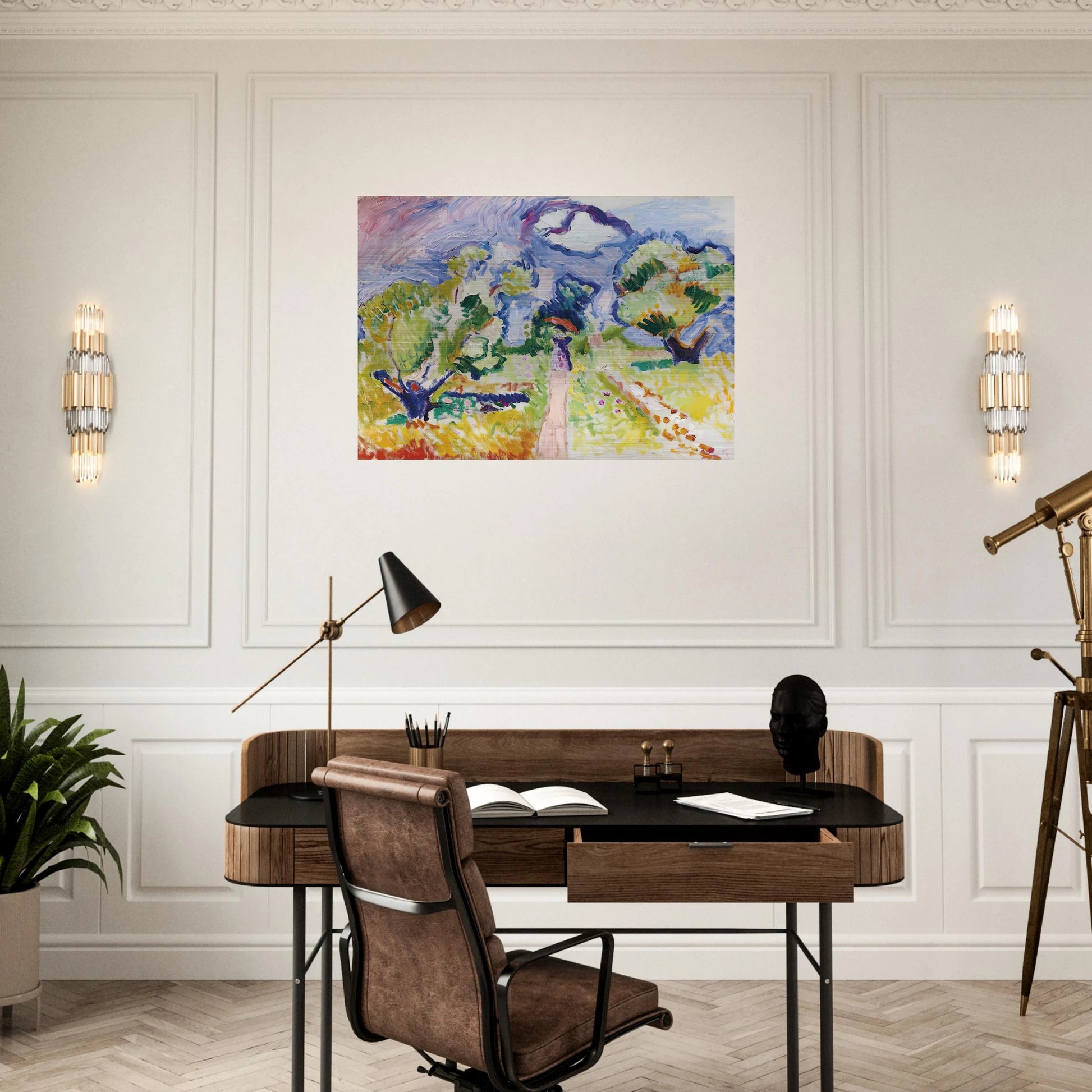 PROMENADE DES OLIVIERS 1905 - Henri Matisse Brushed Aluminum Print - 70x100 cm / 28x40 inches | Henri Matisse Aluminum Print | Henri Matisse Prints