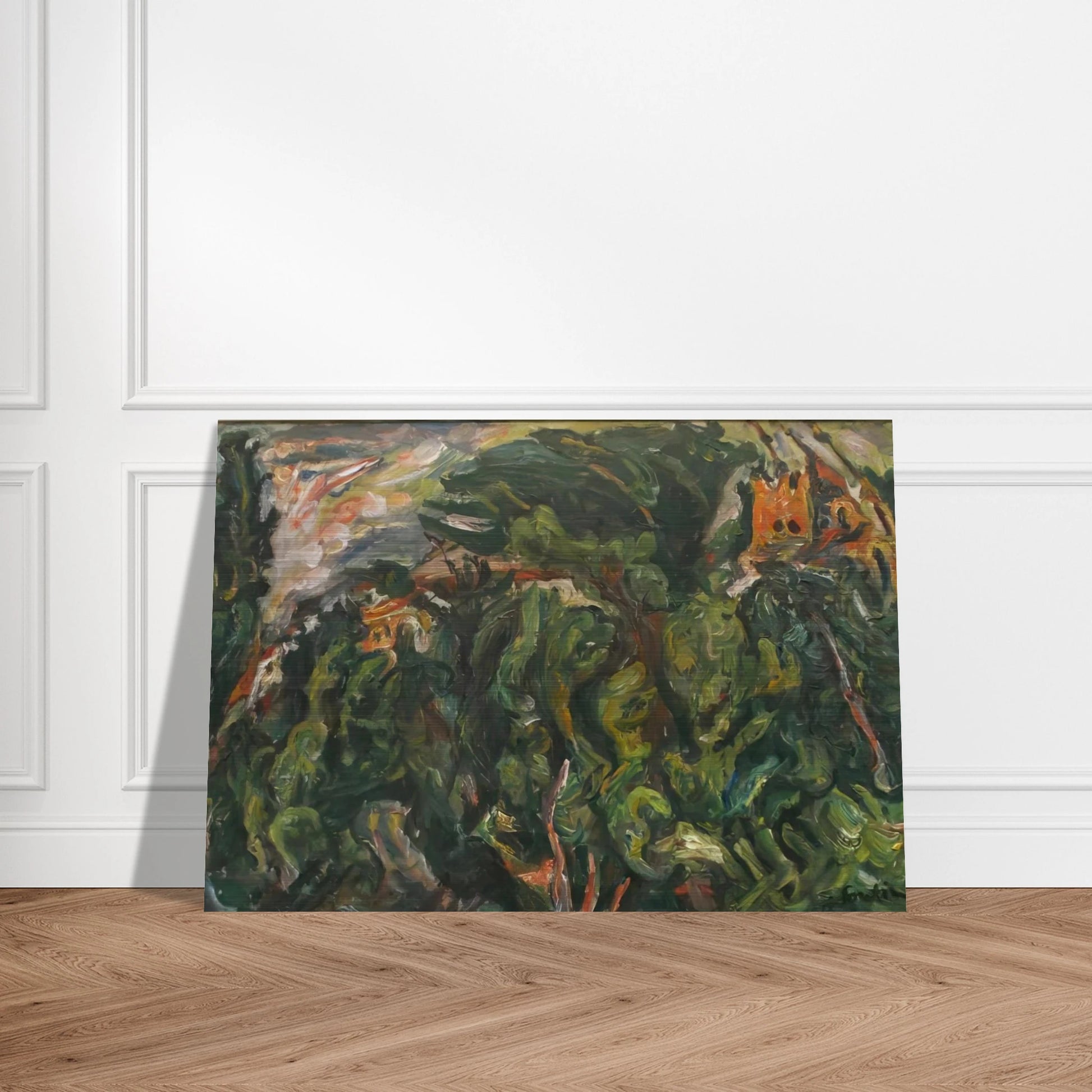 THE RED CASTLE OF CERET 1919 - Chaim Soutine Brushed Aluminum Print - 70x100 cm / 28x40 inches | Chaim Soutine Aluminum Print | Chaim Soutine Prints