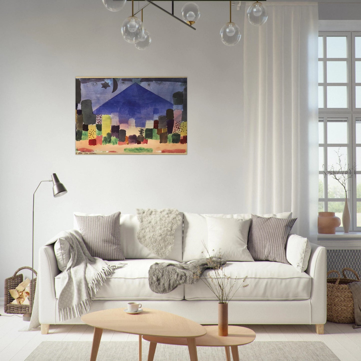 MOUNT NIESEN 1915 - Paul Klee Brushed Aluminum Print - 70x100 cm / 28x40 inches | Paul Klee Aluminum Print | Paul Klee Prints