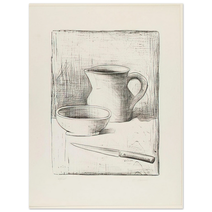 Carlo Carra - STILL LIFE 1944  75x100 cm / 30x40inches Fine Art Poster