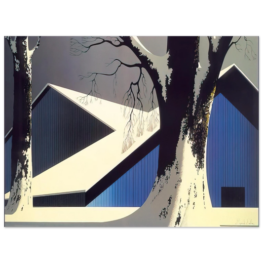 Eyvind Earle - Winter Quiet  75x100 cm / 30x40inches Fine Art Poster