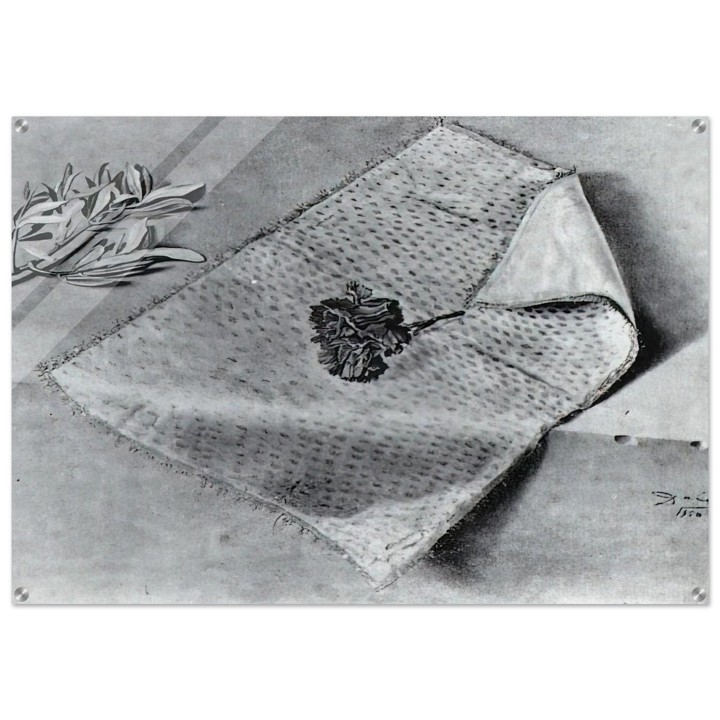 CARNATION AND CLOTH OF GOLD - Salvador Dali Acrylic Print - 70x100 cm / 28x40″ inches