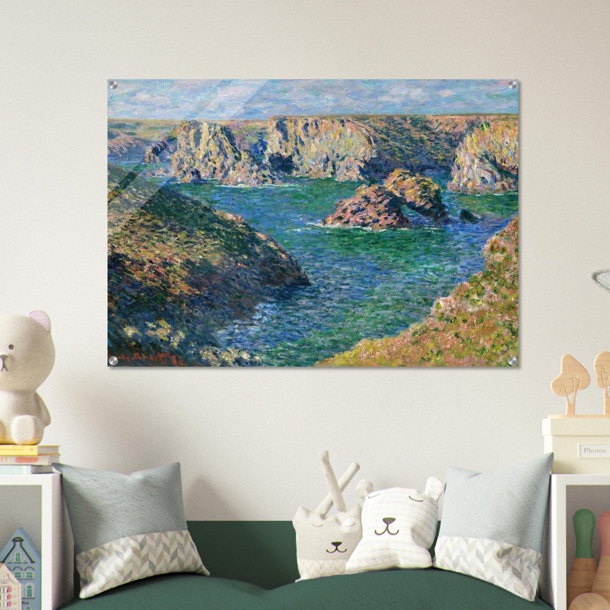 Port Donnant, Belle Ile - claude monet Acrylic Print - 70x100 cm / 28x40″ inches | claude monet Wall Art | claude monet Prints