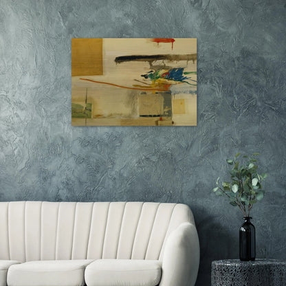 UNTITLED FORMERLY TITLED COLLAGE WITH HORSE 1957 - Robert Rauschenberg Brushed Aluminum Print - 70x100 cm / 28x40 inches | Robert Rauschenberg Aluminum Print | Robert Rauschenberg Prints