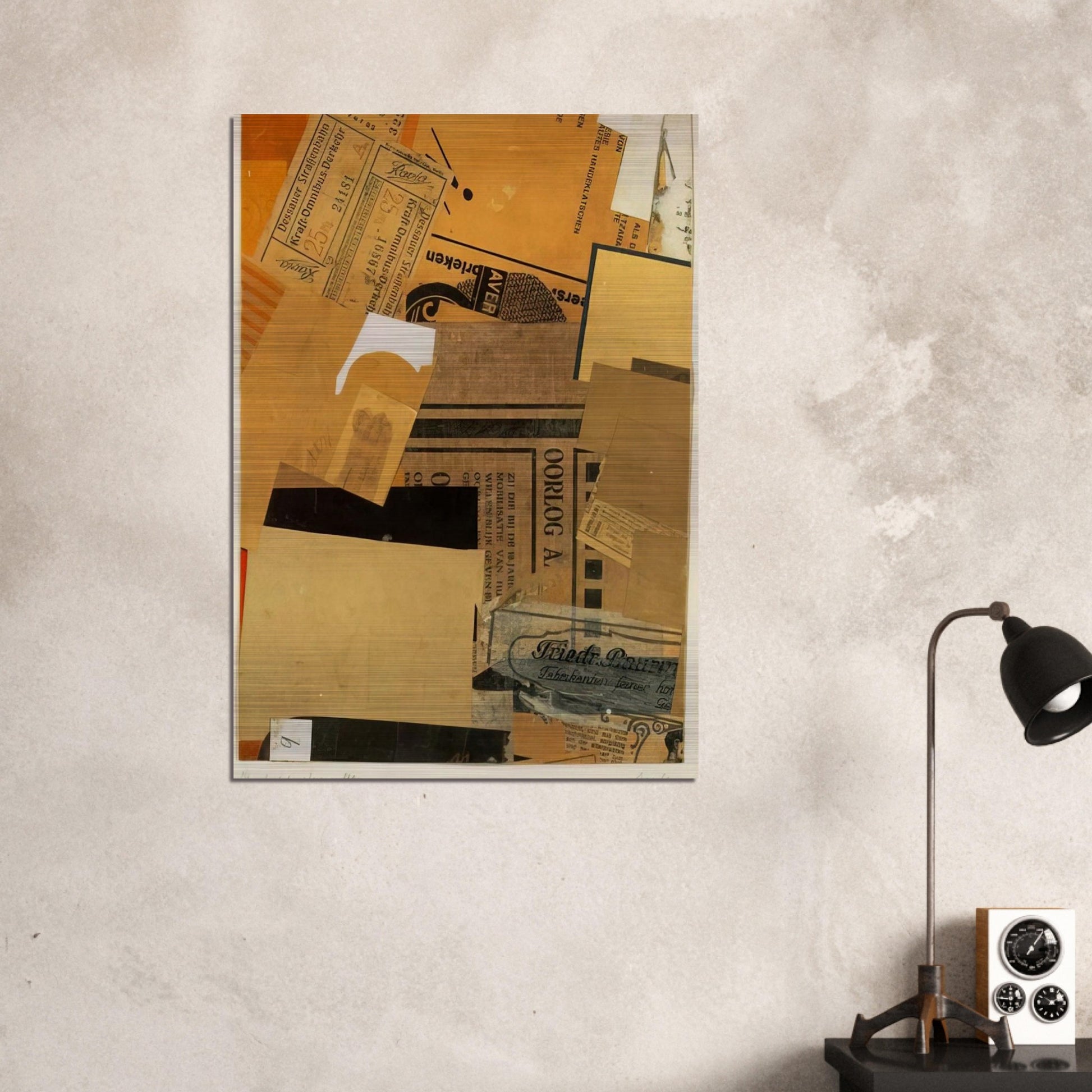OORLOG 1930 - Kurt Schwitters Brushed Aluminum Print - 70x100 cm / 28x40 inches | Kurt Schwitters Aluminum Print | Kurt Schwitters Prints