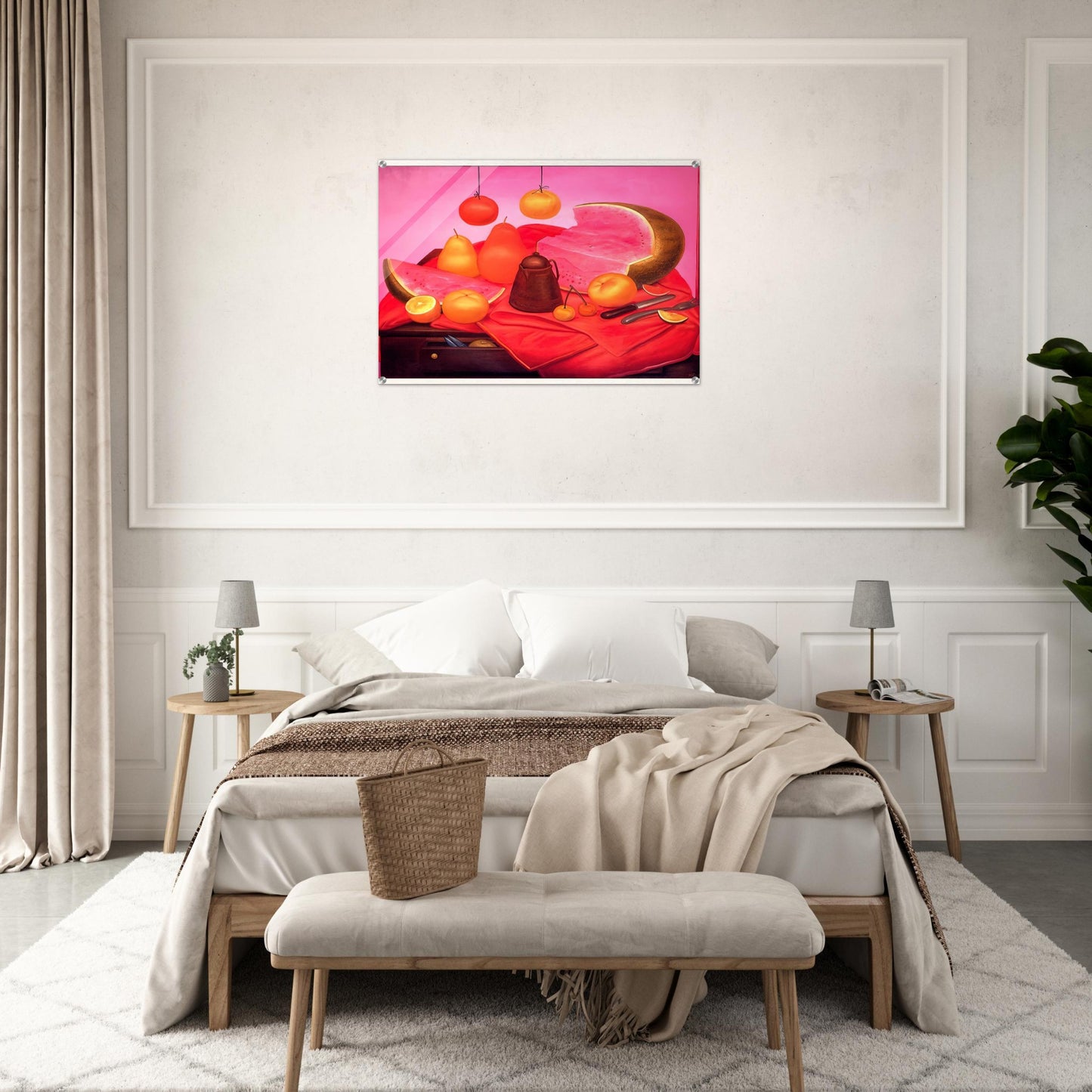 STILL LIFE WITH WATERMELON 1 - Fernando Botero Acrylic Print - 70x100 cm / 28x40″ inches