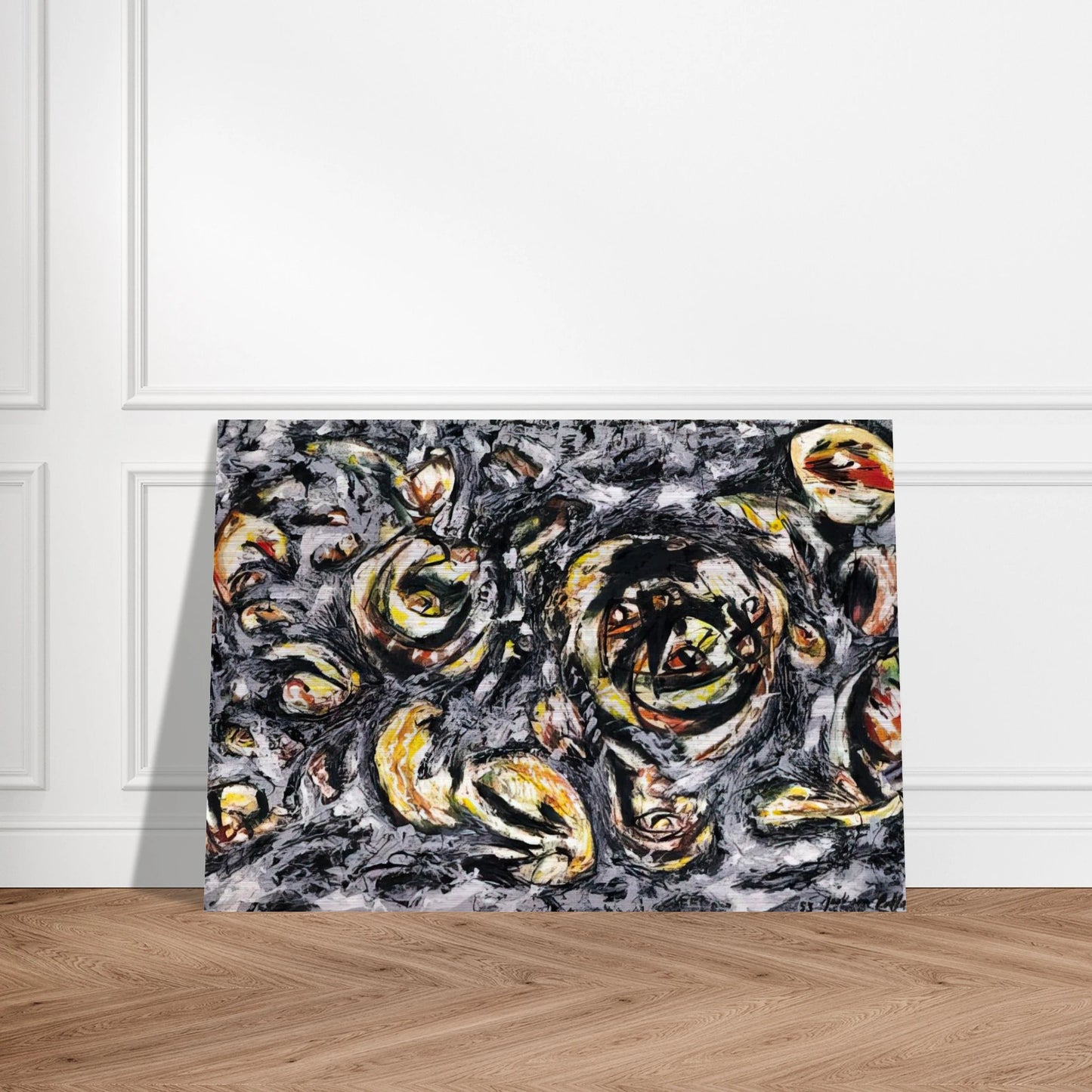 OCEAN GREYNESS 1953 - Jackson Pollock Brushed Aluminum Print - 70x100 cm / 28x40 inches | Jackson Pollock Aluminum Print | Jackson Pollock Prints