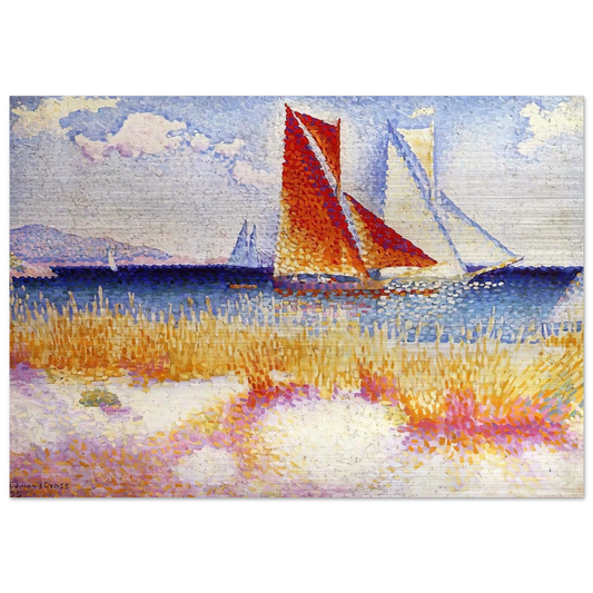 Regatta - Henri-Edmond Cross Brushed Aluminum Print - 70x100 cm / 28x40 inches | Henri-Edmond Cross Aluminum Print | Henri-Edmond Cross Prints
