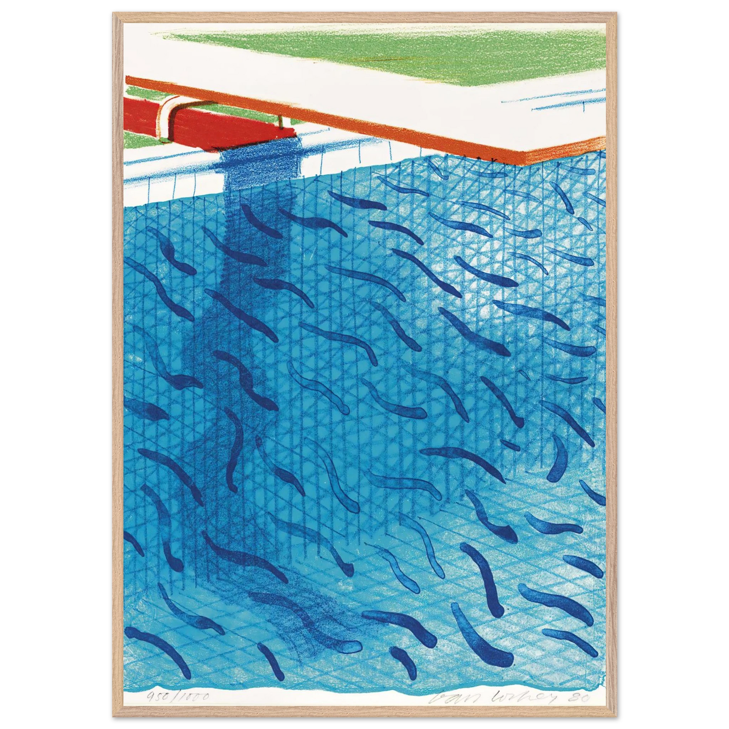 David Hockney - David Hockney Wall art - A3 (29.7 x 42  cm) - Premium Wooden Framed Poster With Fine Art Paper-canvas - White frame