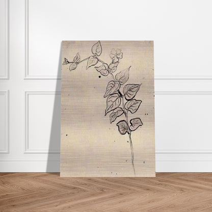 Branch with Leaves - Vincent van Gogh Brushed Aluminum Print - 70x100 cm / 28x40 inches | Vincent van Gogh Aluminum Print | Vincent van Gogh Prints