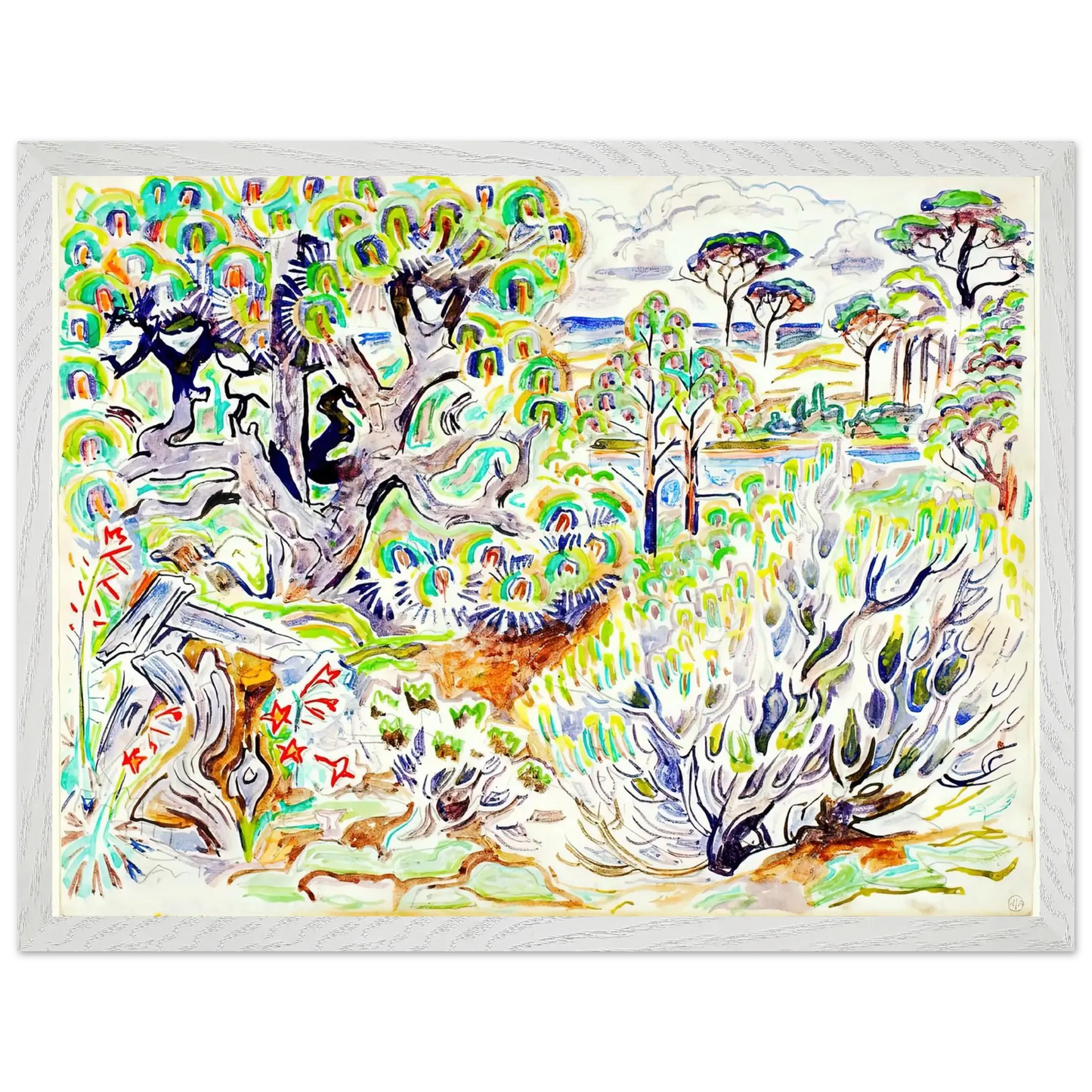 Walter Inglis Anderson - Walter Anderson Wall art - 60x80 cm / 24x32 Inches - Premium Wooden Framed Poster With Fine Art Paper - Wood frame