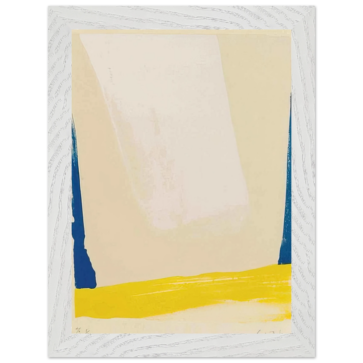 Helen Frankenthaler - White Portal - 1967 Wall art - 20x25 cm / 8x10 inches - Premium Wooden Framed Poster With Fine Art Paper-canvas - Wood frame