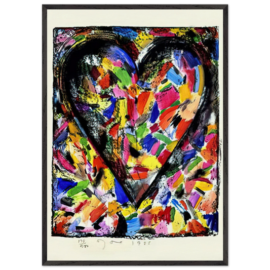 CONFETTI HEART 1985 - Jim Dine 70x100 cm / 28x40 inches Framed Art Print – Black Wooden Frame