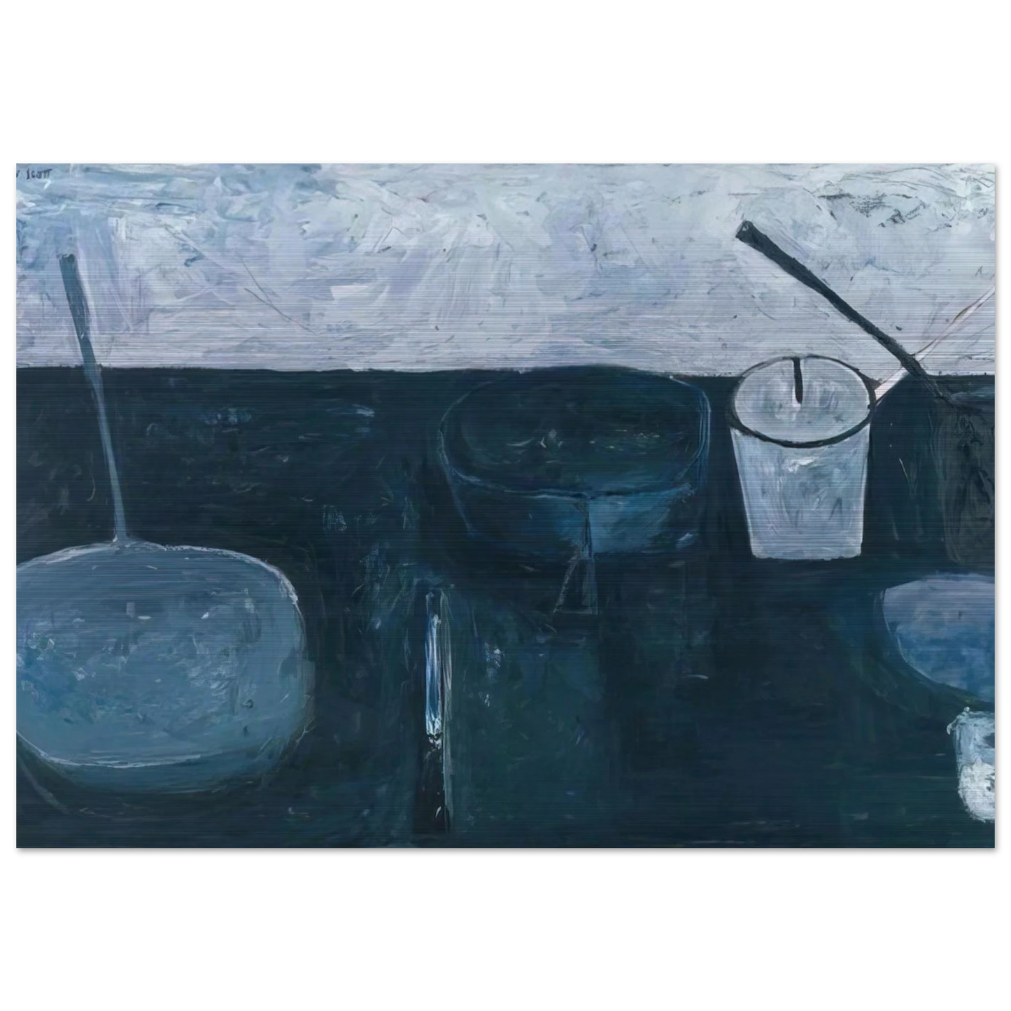Winter Still Life - 1956 - William Scott Brushed Aluminum Print - 70x100 cm / 28x40 inches | William Scott Aluminum Print | William Scott Prints