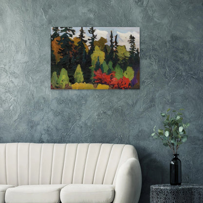 Woods, Algoma - 1918 - Lawren Harris Brushed Aluminum Print - 70x100 cm / 28x40 inches | Lawren Harris Aluminum Print | Lawren Harris Prints
