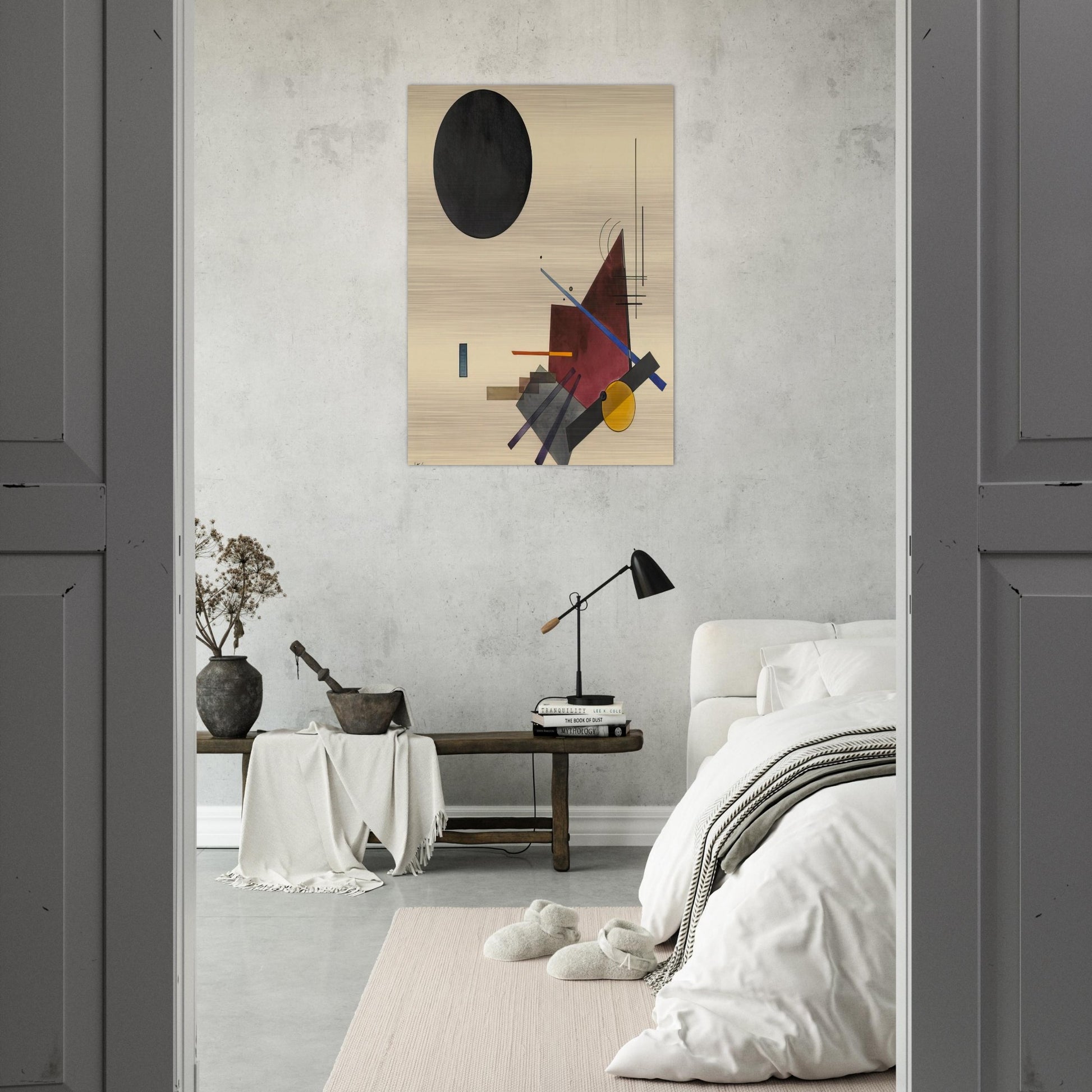 BLACK RELATIONSHIP 1924 - Wassily Kandinsky Brushed Aluminum Print - 70x100 cm / 28x40 inches | Wassily Kandinsky Aluminum Print | Wassily Kandinsky Prints