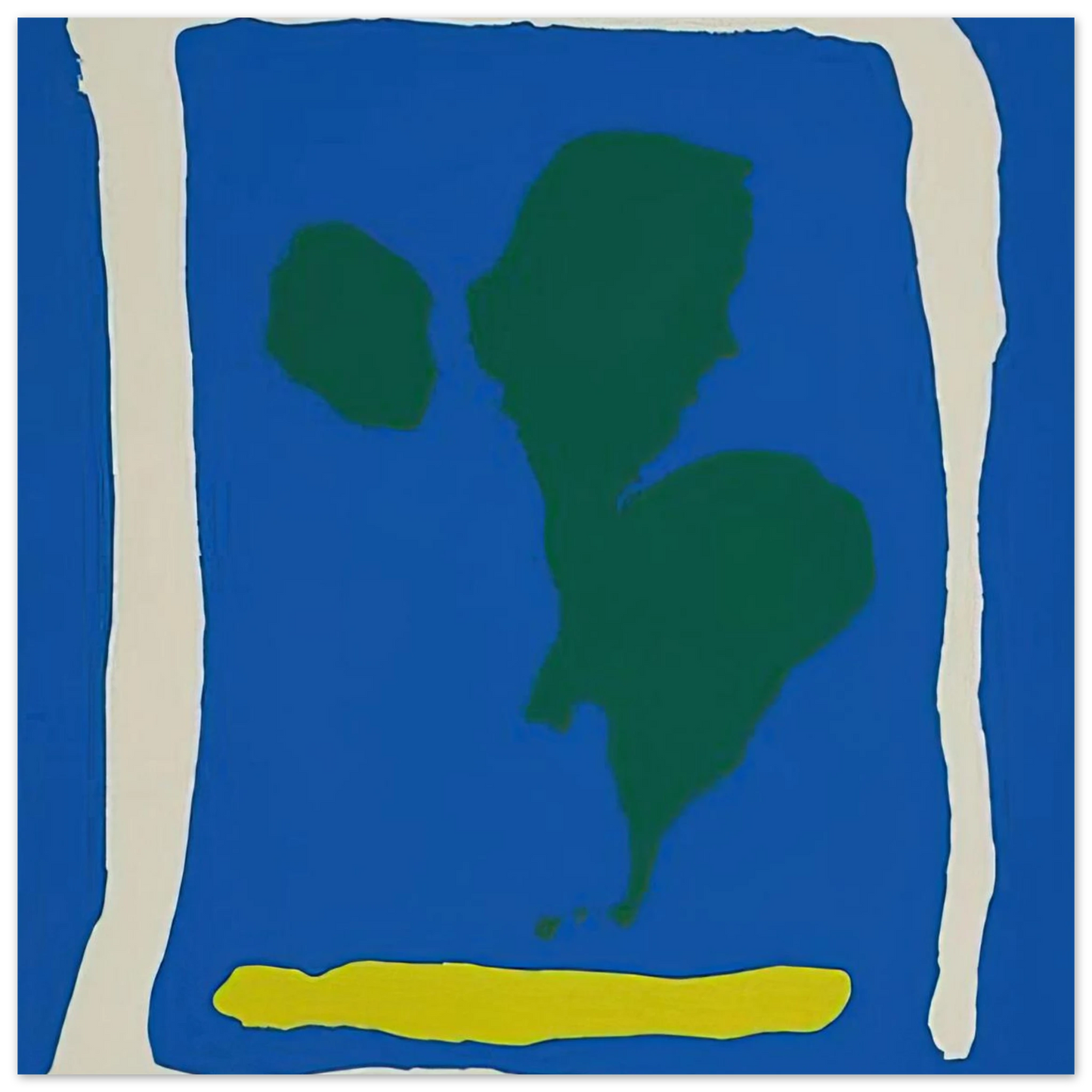 Helen Frankenthaler - Air Frame - 1965 Wall art - 60x80 cm / 24x32 inches - Premium Wooden Framed Poster With Fine Art Paper-canvas - Wood frame