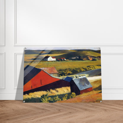 Cobbs Barns and Distant Houses - Edward Hopper Acrylic Print - 70x100 cm / 28x40″ inches