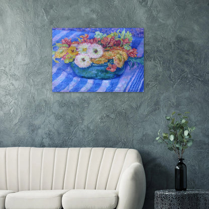 YELLOW BOUQUET 1917 - Theo van Rysselberghe Brushed Aluminum Print - 70x100 cm / 28x40 inches | Theo van Rysselberghe Aluminum Print | Theo van Rysselberghe Prints