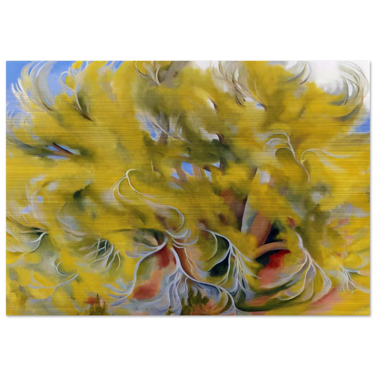 Cottonwood Tree in Spring - Georgia O'Keeffe Brushed Aluminum Print - 70x100 cm / 28x40 inches | Georgia O'Keeffe Aluminum Print | Georgia O'Keeffe Prints