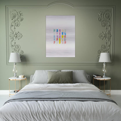 MILLENOVECENTOTTANTACINQUE 1985 - Alighiero Boetti Brushed Aluminum Print - 70x100 cm / 28x40 inches | Alighiero Boetti Aluminum Print | Alighiero Boetti Prints