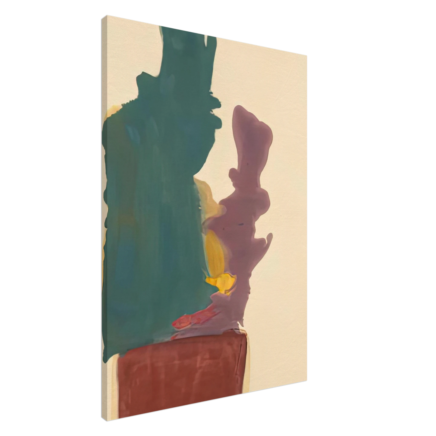 Helen Frankenthaler - Evil Spirit, 1963- Wall Art - 60x80 cm / 24x32 inches - Premium Wooden Framed Poster With Fine Art Paper-canvas - White frame