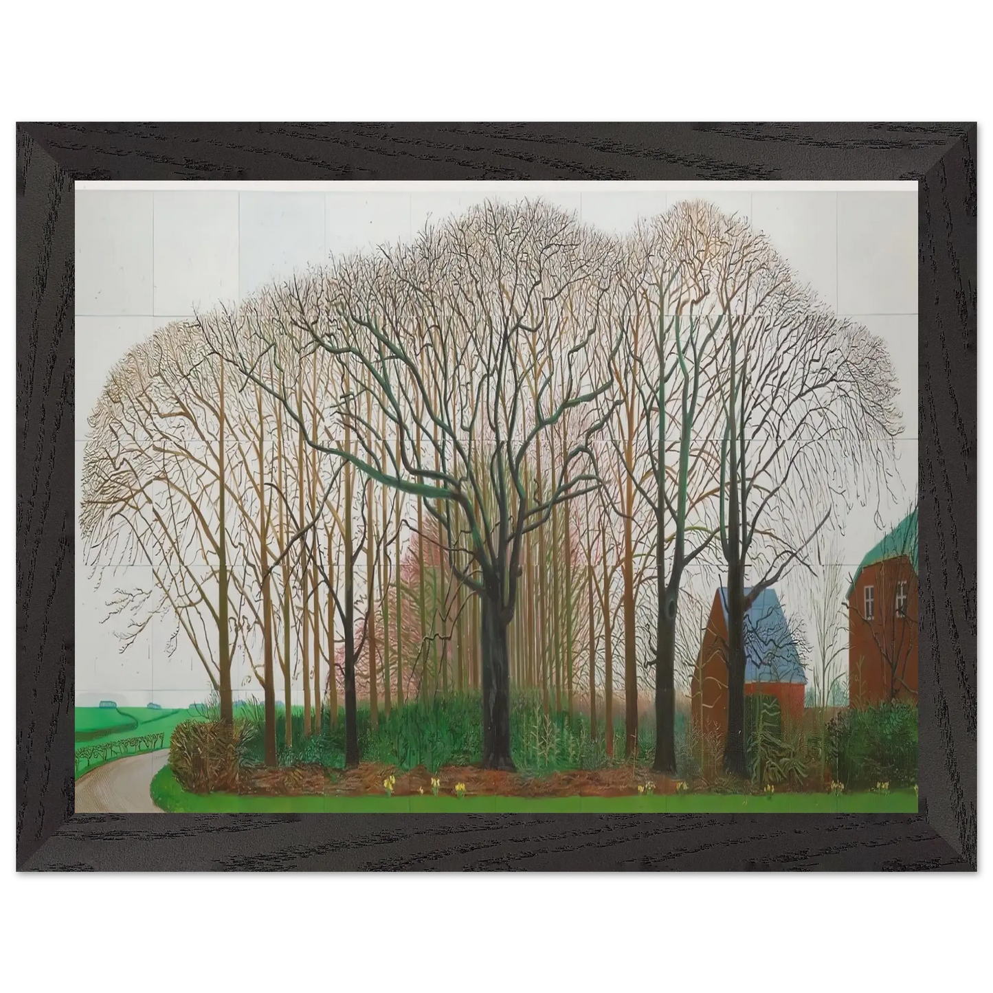 David Hockney - David Hockney Wall art - 45x60 cm / 18x24 Inches - Premium Wooden Framed Poster With Fine Art Paper - Black frame