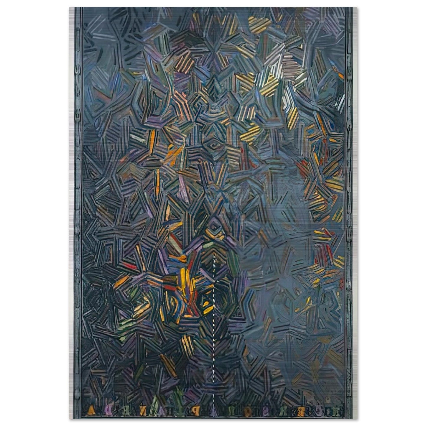 DANCERS ON A PLANE 1981 - Jasper Johns Brushed Aluminum Print - 70x100 cm / 28x40 inches | Jasper Johns Aluminum Print | Jasper Johns Prints