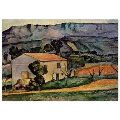 Houses in Provence, near Gardanne - Paul Cézanne Brushed Aluminum Print - 70x100 cm / 28x40 inches | Paul Cézanne Aluminum Print | Paul Cézanne Prints