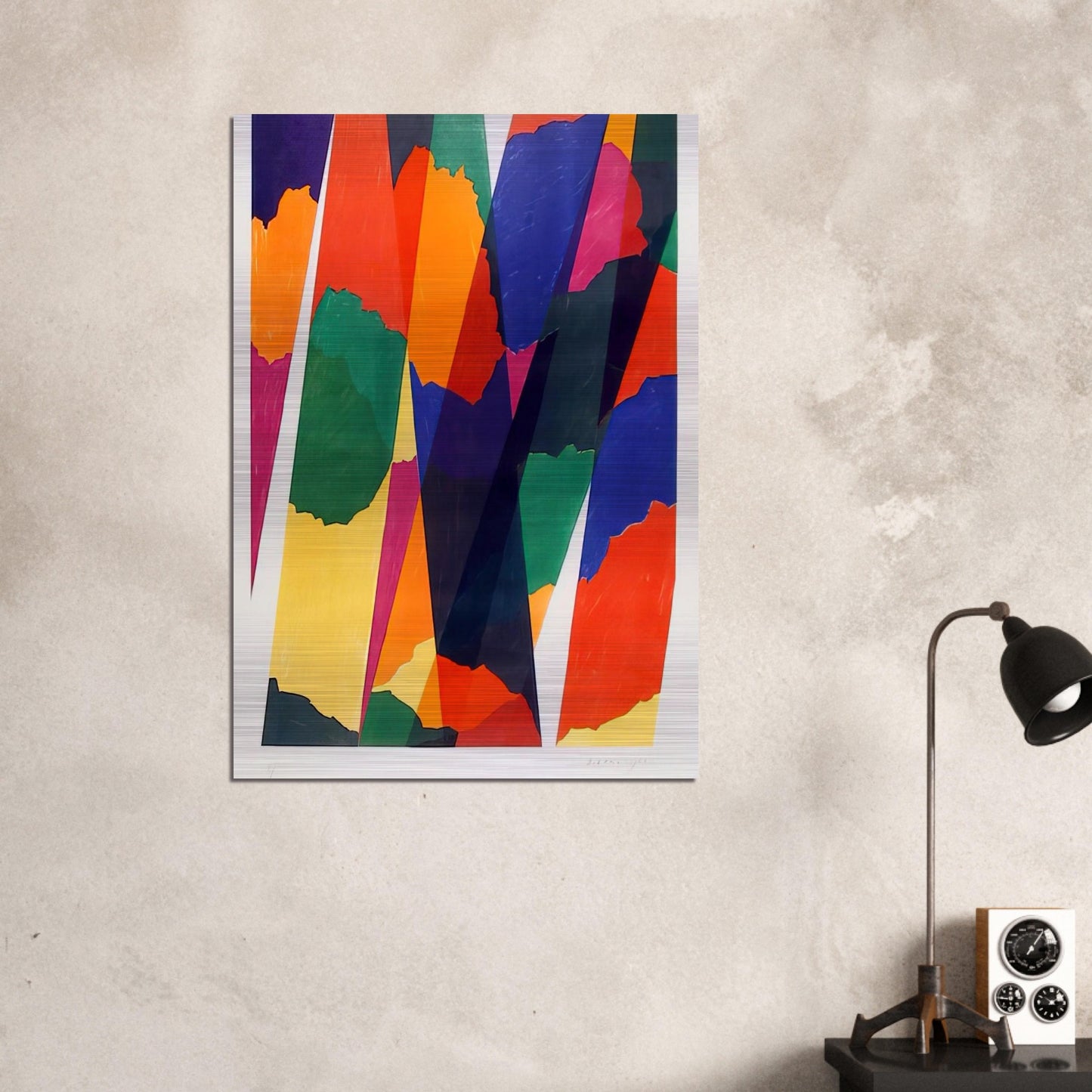 Wait - Untitled XIX - 1968 - Piero Dorazio Brushed Aluminum Print - 70x100 cm / 28x40 inches | Piero Dorazio Aluminum Print | Piero Dorazio Prints