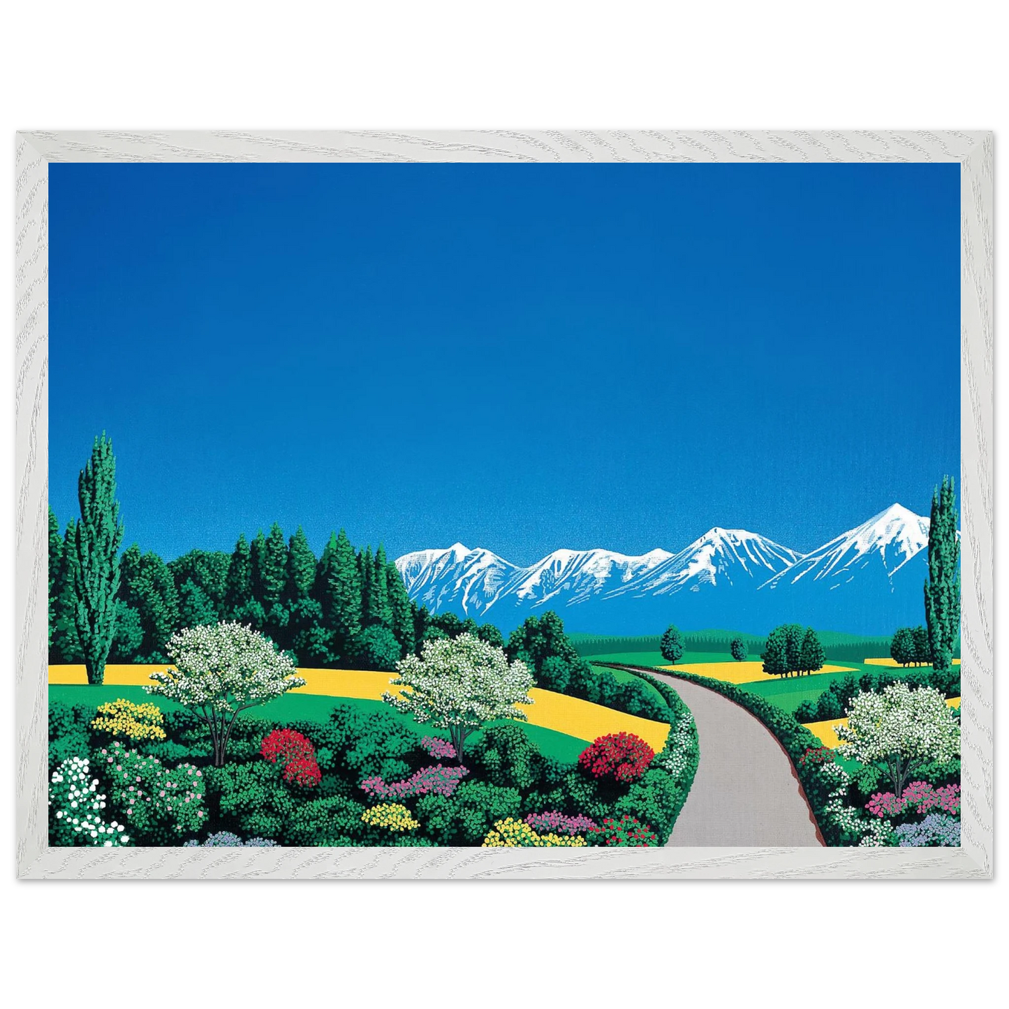 Hiroshi Nagai - Elv Alps Wall Art - 60x80 cm / 24x32 inches - Fine Art Poster - -