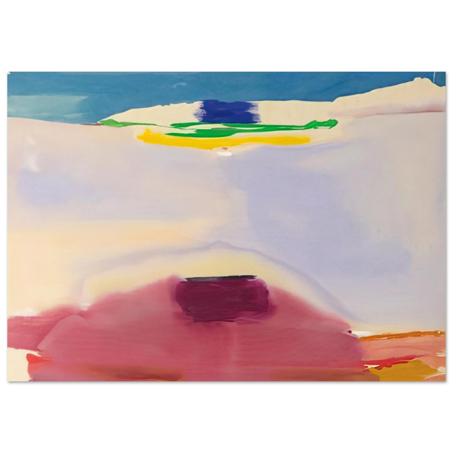 Helen Frankenthaler - Leveling - 1973 Wall art - 30x45 cm / 12x18 inches - Premium Wooden Framed Poster With Fine Art Paper-canvas - Black frame