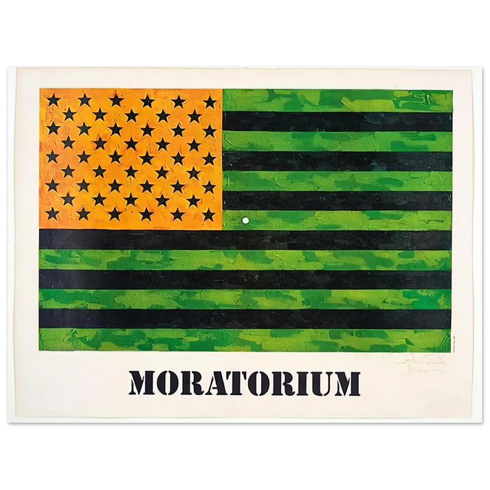 Jasper Johns - MORATORIUM FLAG  75x100 cm / 30x40inches Fine Art Poster