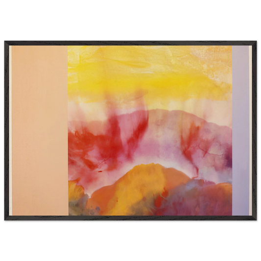 Mountain Morning - 1993 - Ronnie Landfield 70x100 cm / 28x40 inches Framed Art Print – Black Wooden Frame