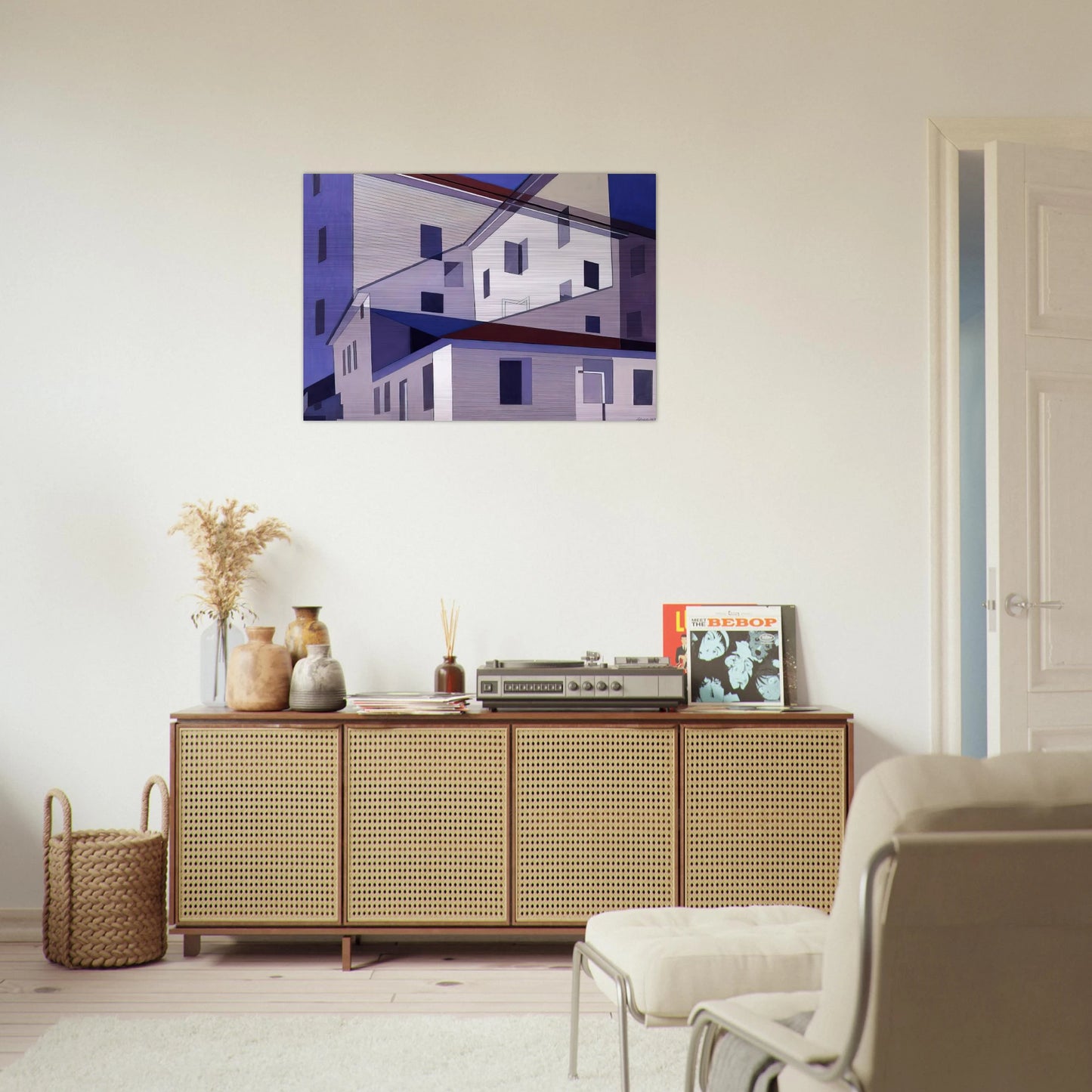 On A Shaker Theme #2 - Precisionism - Charles Sheeler Brushed Aluminum Print - 70x100 cm / 28x40 inches | Charles Sheeler Aluminum Print | Charles Sheeler Prints