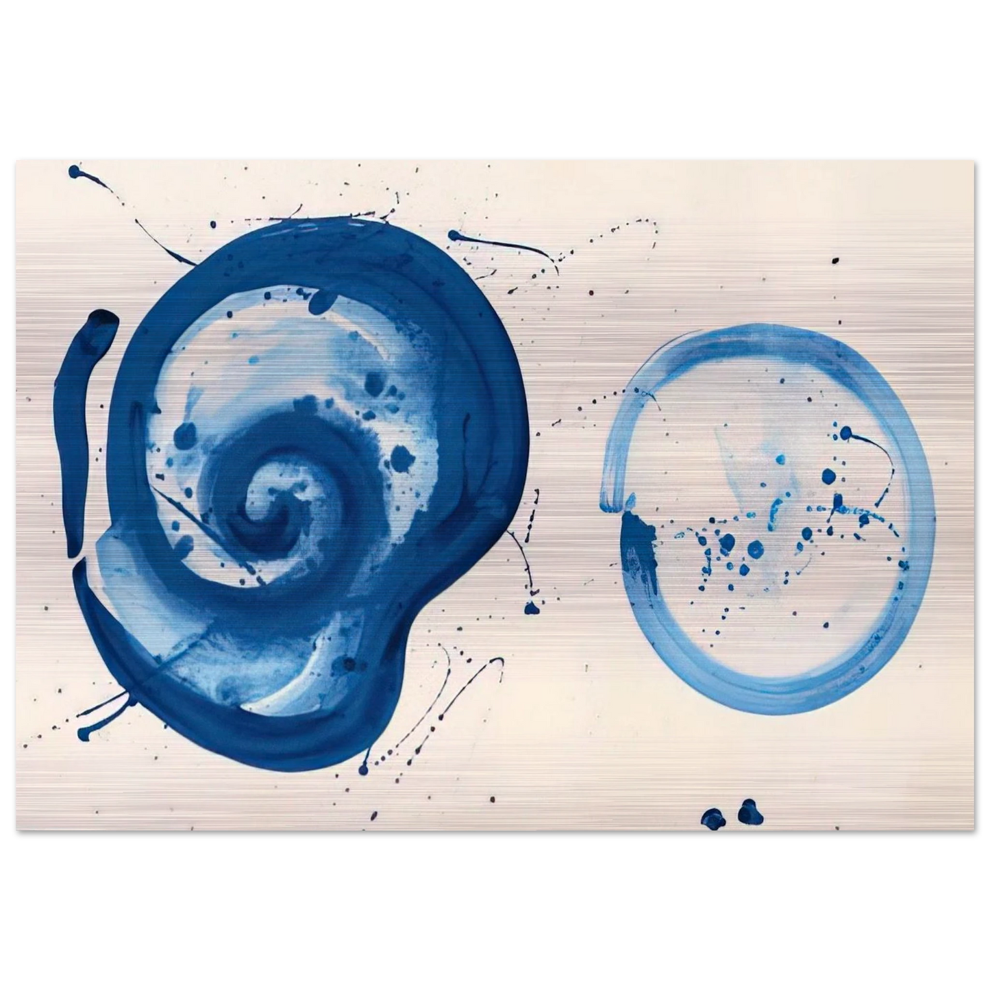 Composition  Blue Balls  - Sam Francis Brushed Aluminum Print - 70x100 cm / 28x40 inches | Sam Francis Aluminum Print | Sam Francis Prints