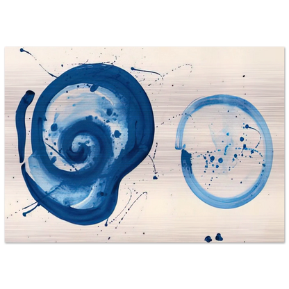 Composition  Blue Balls  - Sam Francis Brushed Aluminum Print - 70x100 cm / 28x40 inches | Sam Francis Aluminum Print | Sam Francis Prints