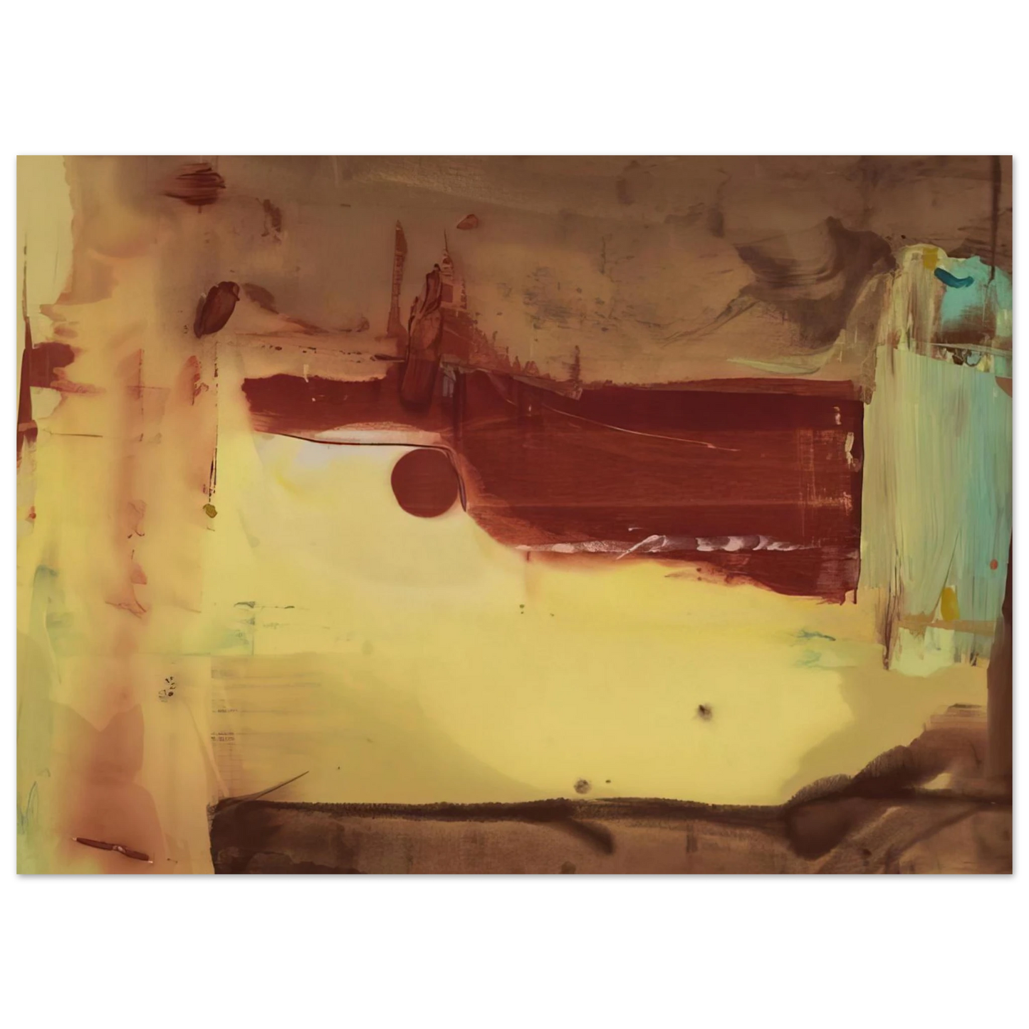 Helen Frankenthaler - Desert Pass - 1976 Wall art - A1 (59.4 x 84.1  cm) - Premium Wooden Framed Poster With Fine Art Paper-canvas - White frame