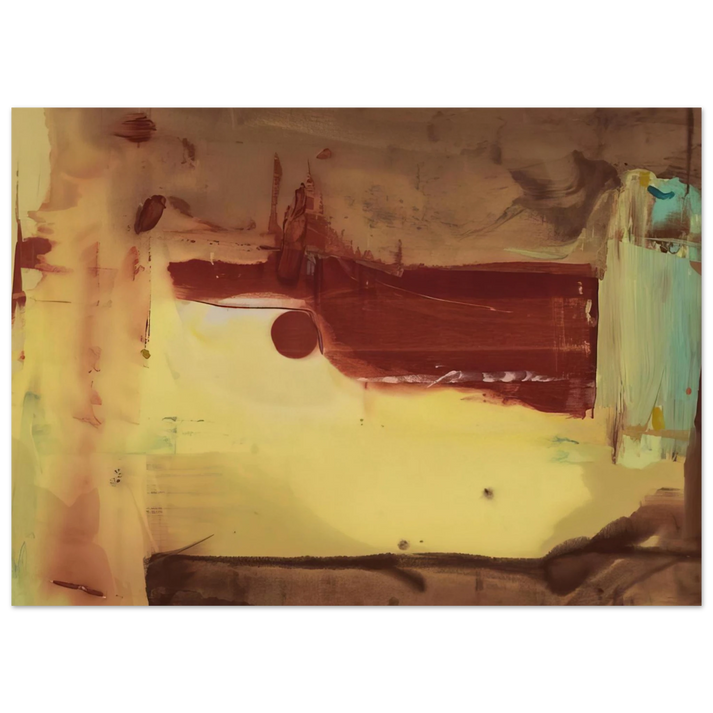 Helen Frankenthaler - Desert Pass - 1976 Wall art - A1 (59.4 x 84.1  cm) - Premium Wooden Framed Poster With Fine Art Paper-canvas - White frame
