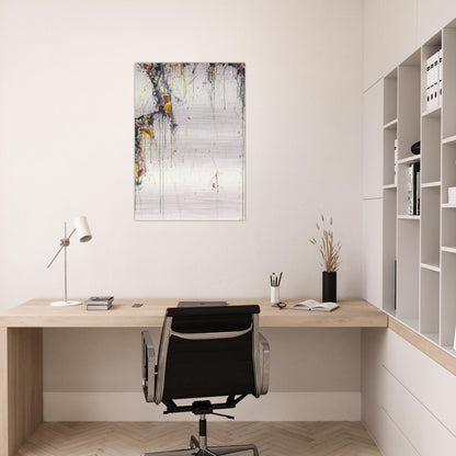 Japan Line Series No. 1  Composition  - Sam Francis Brushed Aluminum Print - 70x100 cm / 28x40 inches | Sam Francis Aluminum Print | Sam Francis Prints