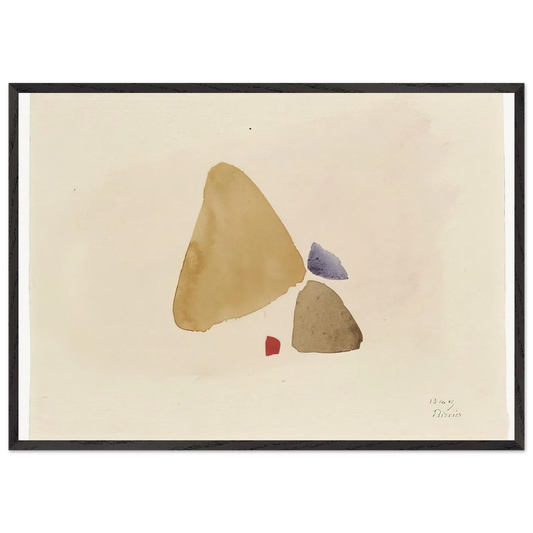 231049 - 1949 - Julius Bissier 70x100 cm / 28x40 inches Framed Art Print – Black Wooden Frame